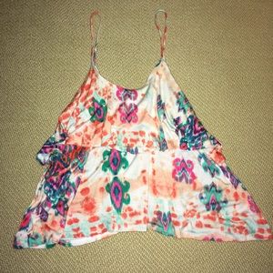 Multicolored Spaghetti Strap Tank